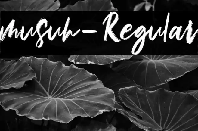 musuh-Regular Font examples