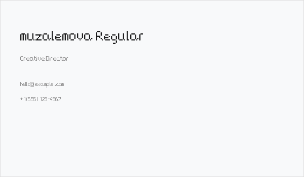 muzalemova Regular Business Card