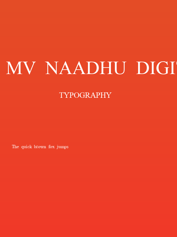 MV NAADHu DIGITAL Poster