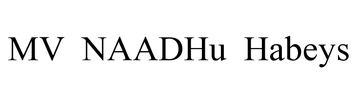 MV NAADHu Habeys Font