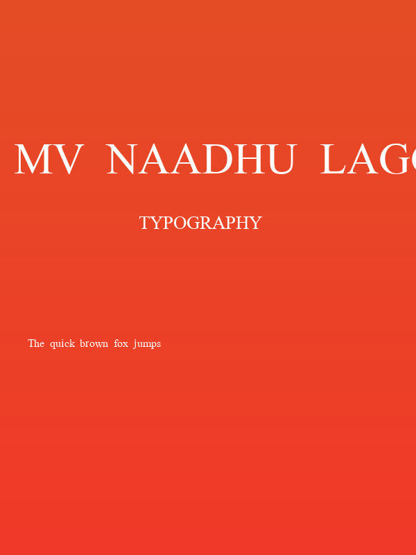 MV NAADHu Laggandu Poster