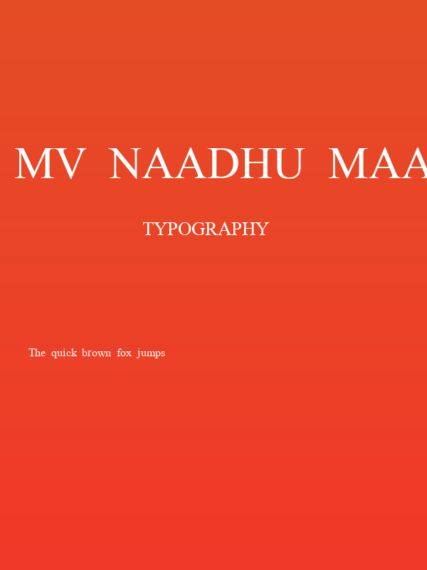 MV NAADHu MAA Poster
