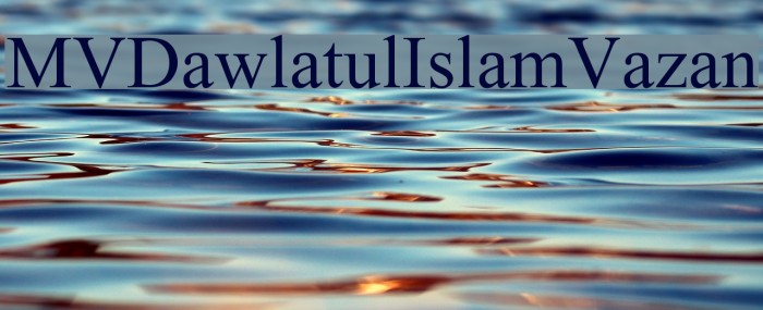 MVDawlatulIslamVazan Font examples