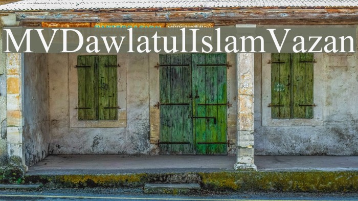 MVDawlatulIslamVazan Font examples