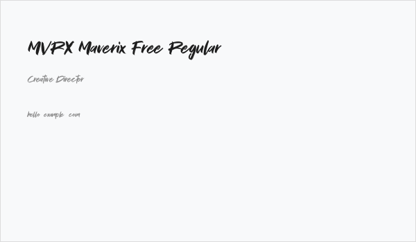 MVRX Maverix Free Regular Business Card