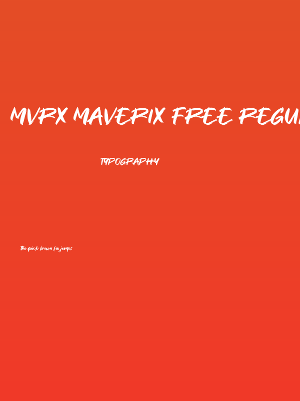 MVRX Maverix Free Regular Poster