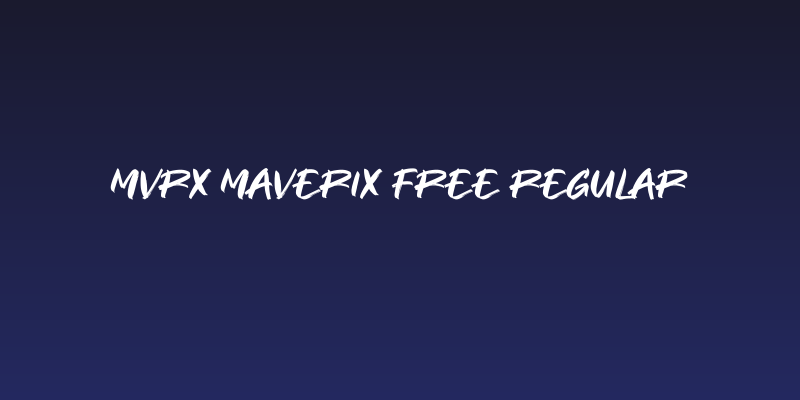 MVRX Maverix Free Regular Social Header