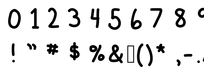 MVUHandwriting Font OTHER CHARS