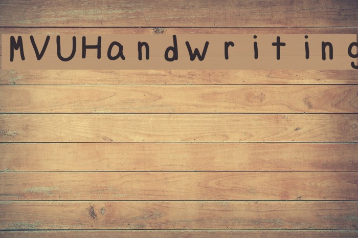 MVUHandwriting Font examples
