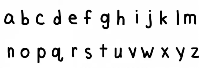 MVUHandwriting Font LOWERCASE