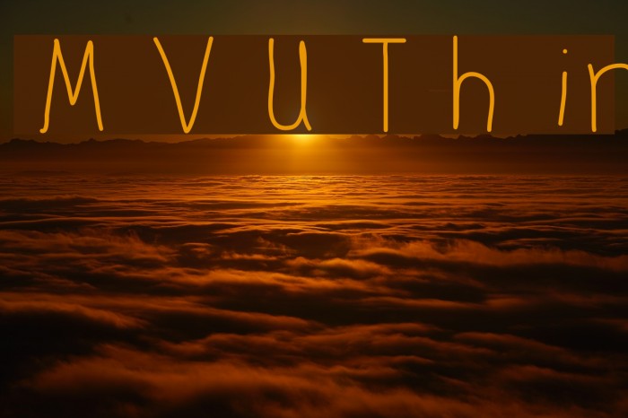 MVUThin Font examples