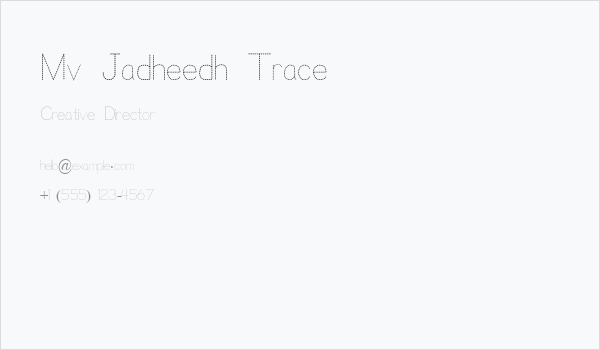 Mv Jadheedh Trace Business Card