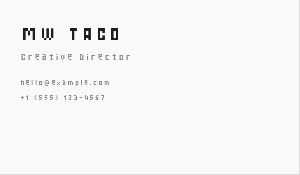 MW TACO Business Card