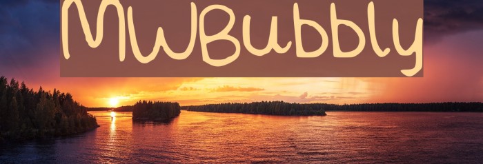 MWBubbly Font examples