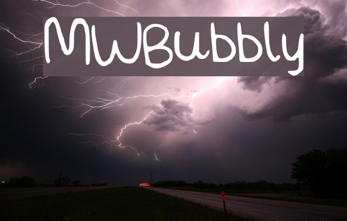 MWBubbly Font examples