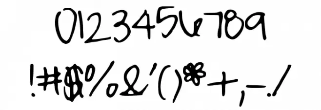 MWCurly Font OTHER CHARS