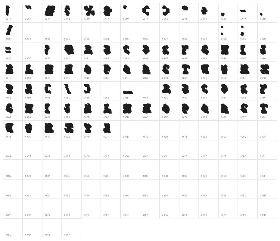 Mwd Graff Extrude Character Map