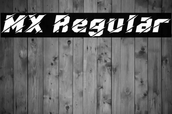 MX Regular Font examples