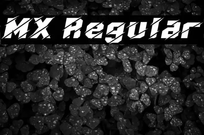 MX Regular Font examples