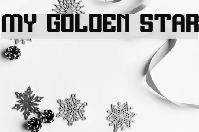 MY GOLDEN STAR Font examples