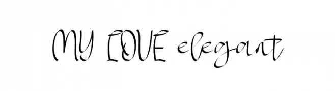 MY LOVE elegant  Frei Schriftart Herunterladen