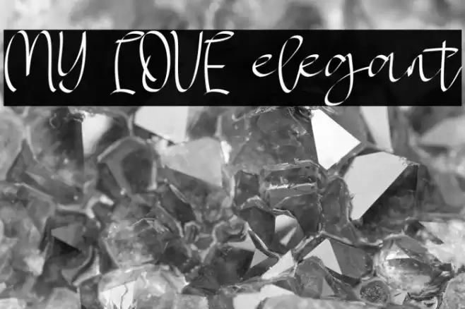 MY LOVE elegant Font examples