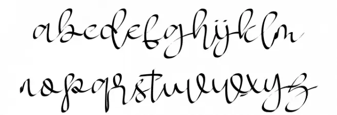 MY LOVE elegant 字体 小写