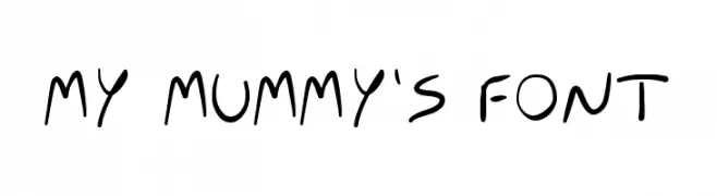 MY MUMMY'S FONT  免费字体下载