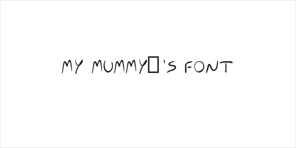 MY MUMMY'S FONT Logo