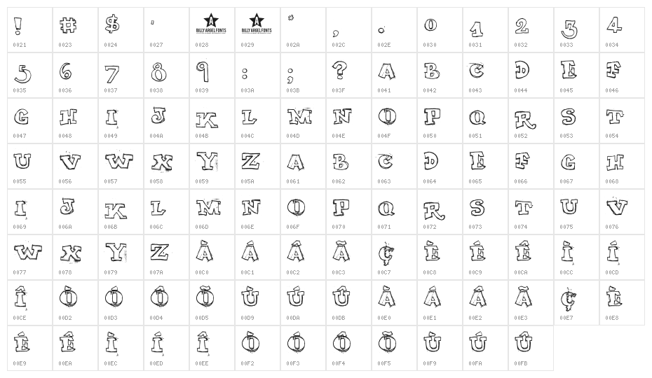 MY TURTLE Character Map