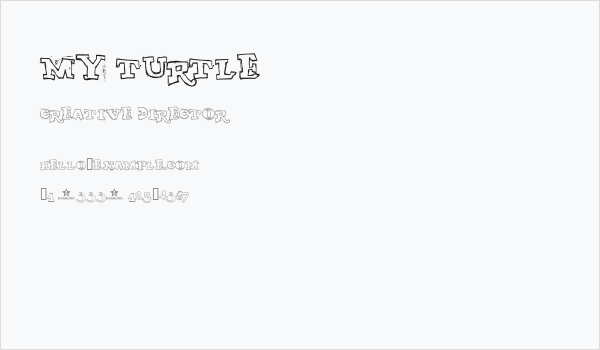 MY TURTLE Business Card