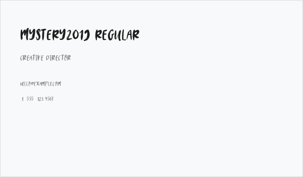 MYSTERY2019-Regular Business Card