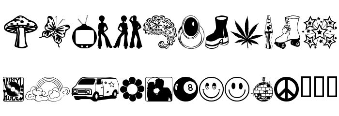 My 70s Ding Font LOWERCASE