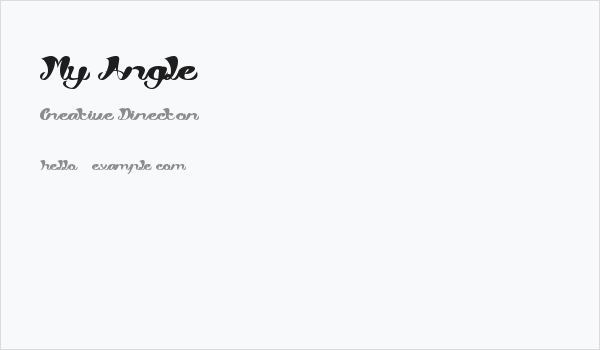 My Angle Business Card