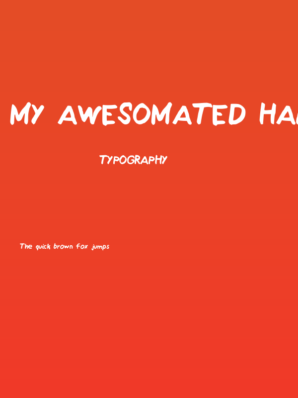 My Awesomated Handwriting Medium Poster