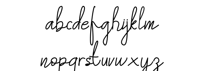 My Baby Font LOWERCASE