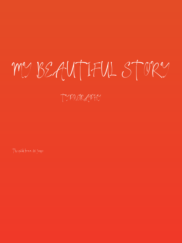 My Beautiful Story Poster