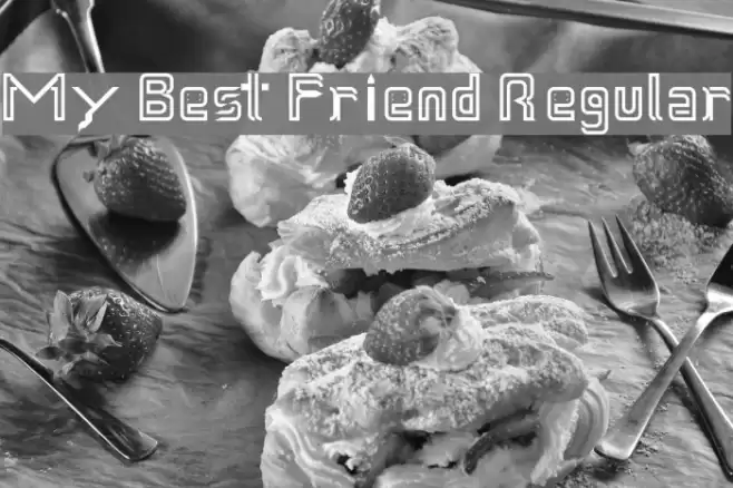 My Best Friend Regular Font examples
