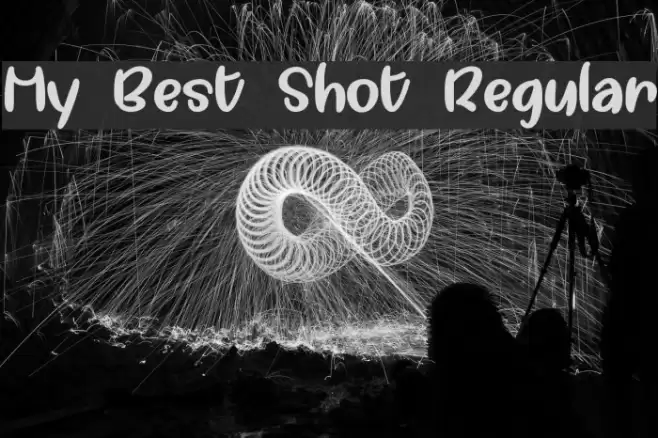 My Best Shot Regular Font examples