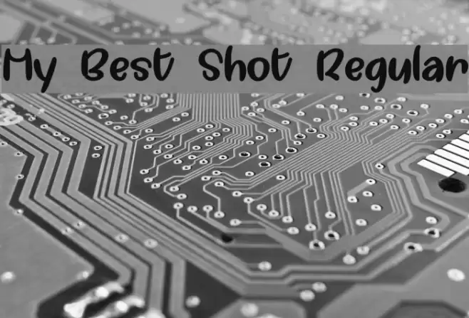 My Best Shot Regular Font examples