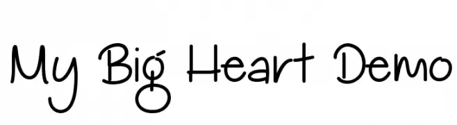 My Big Heart Demo  Free Fonts Download