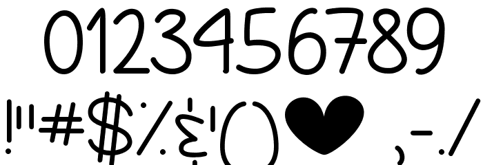 My Big Heart Demo Font OTHER CHARS
