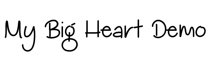 My Big Heart Demo  les polices de caractères gratuit tlcharger