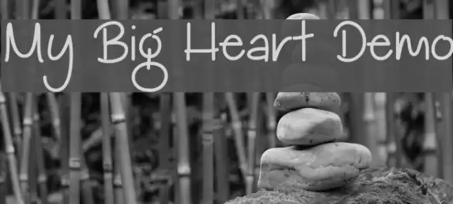 My Big Heart Demo Font examples