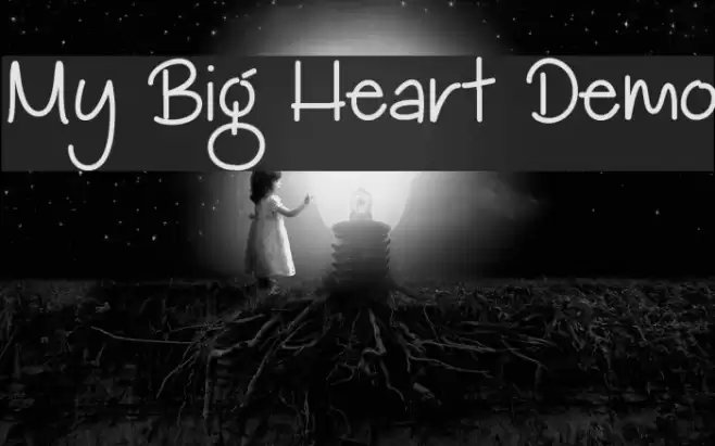 My Big Heart Demo Font examples