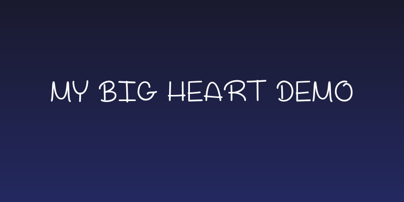 My Big Heart Demo Social Header