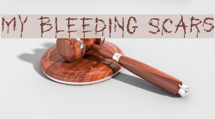 My Bleeding Scars Font examples