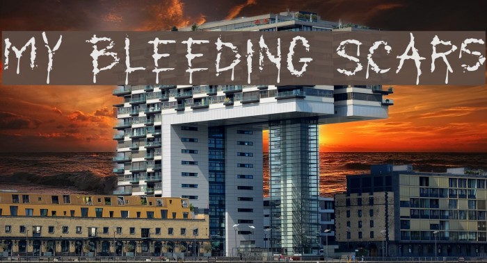 My Bleeding Scars Font examples