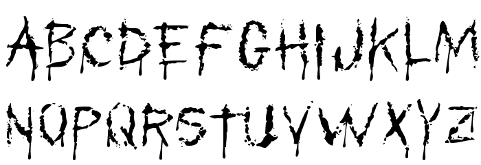 My Bleeding Scars Font LOWERCASE