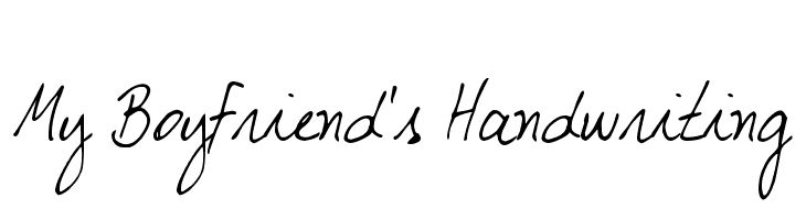 My Boyfriend's Handwriting Font